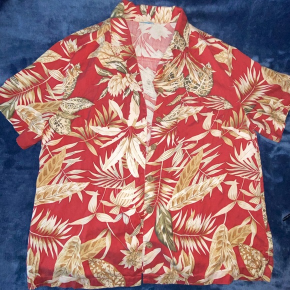 Vintage Womens Red Hawaiian Shirt - Picture 5 of 5